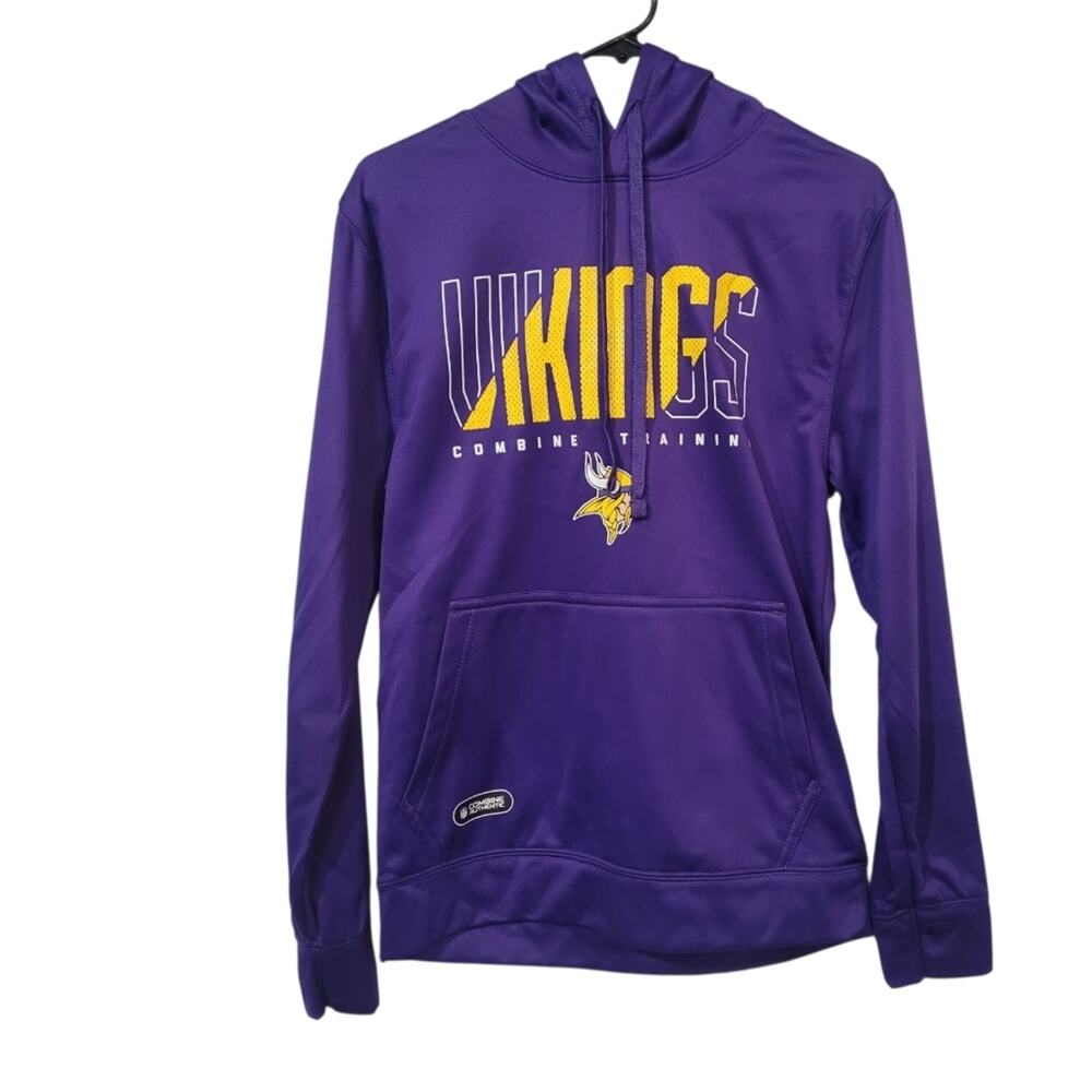 Vikings Men's SM Combine Training Hooded Sweatshirt NEW Purple NFL Team Apparel